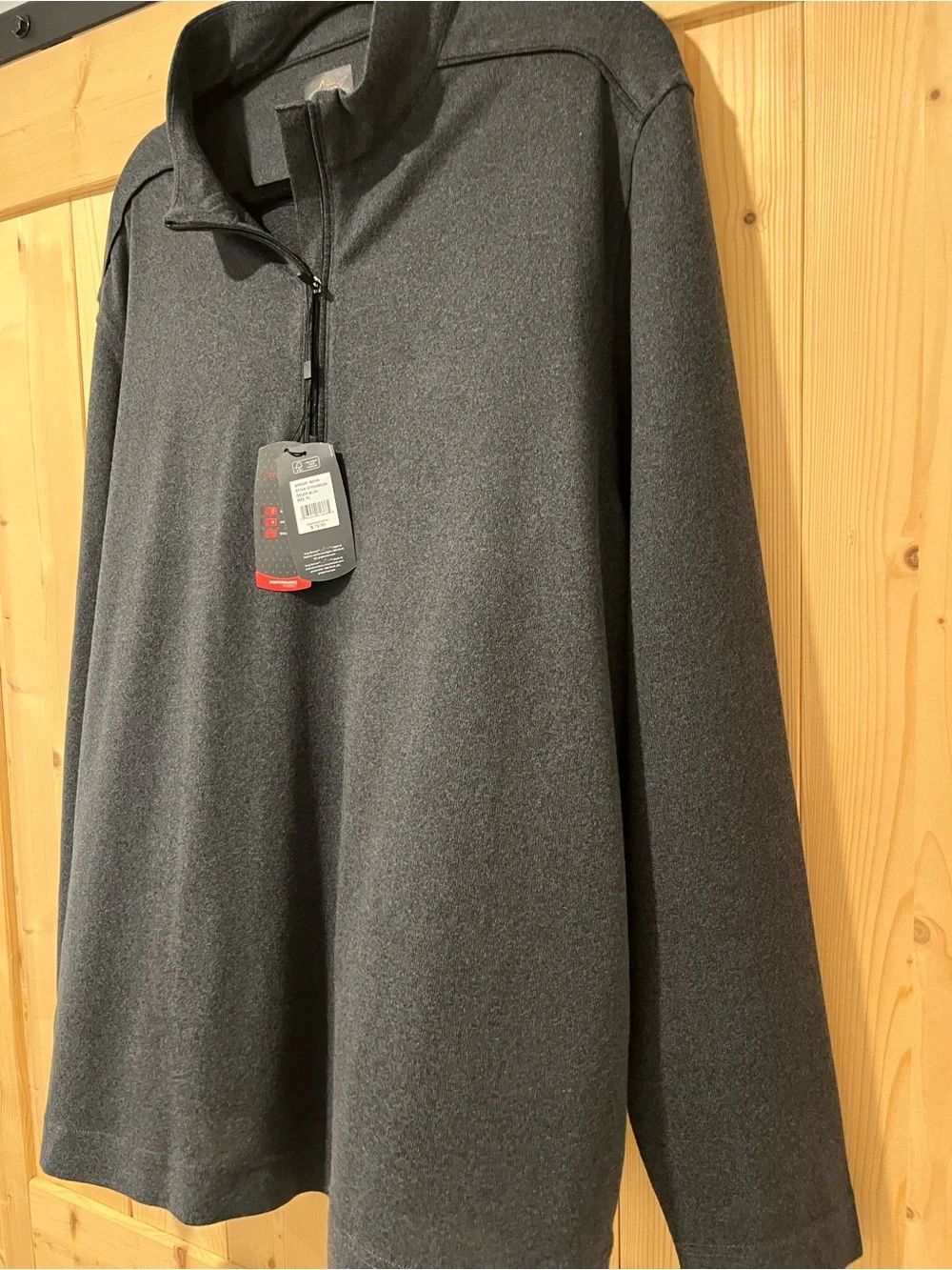Greg Norman Collection Men's Blue Heather Quarter-Zip Performance Pullover XL/TG